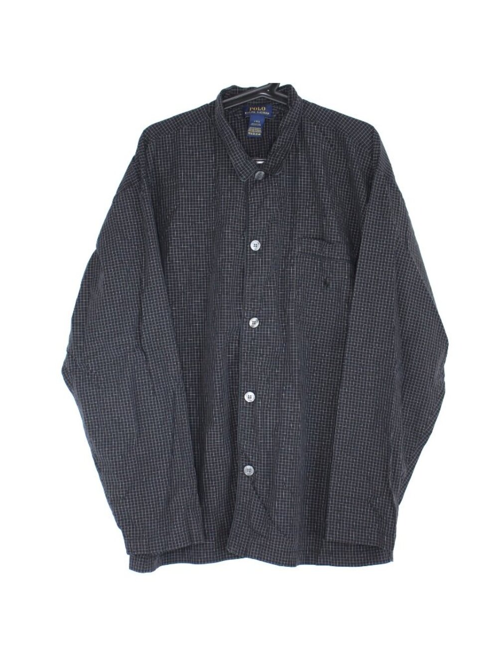 Polo Ralph Lauren Mens Large Grid Embroidered Pony Pajama Top Shirt N1443